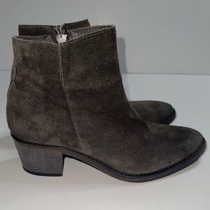 All Saints Jodphur Dark Brown Suede Ankle Boots Size 37